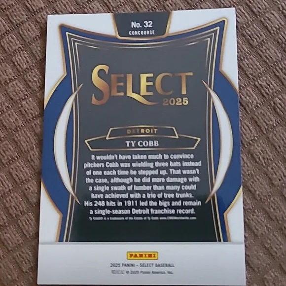 Panini Select Trading Card - Navy Blue, Gold, White - Picture 2 of 2